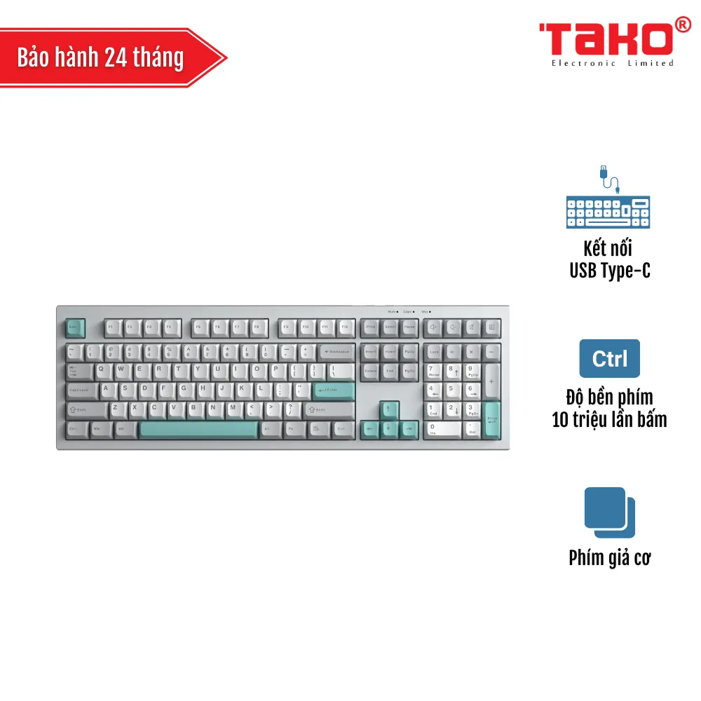 AULA S102 (4746) BÀN PHÍM GIẢ CƠ GAMING CÓ DÂY (Phiên bản Xám + Be + Xanh ngọc)