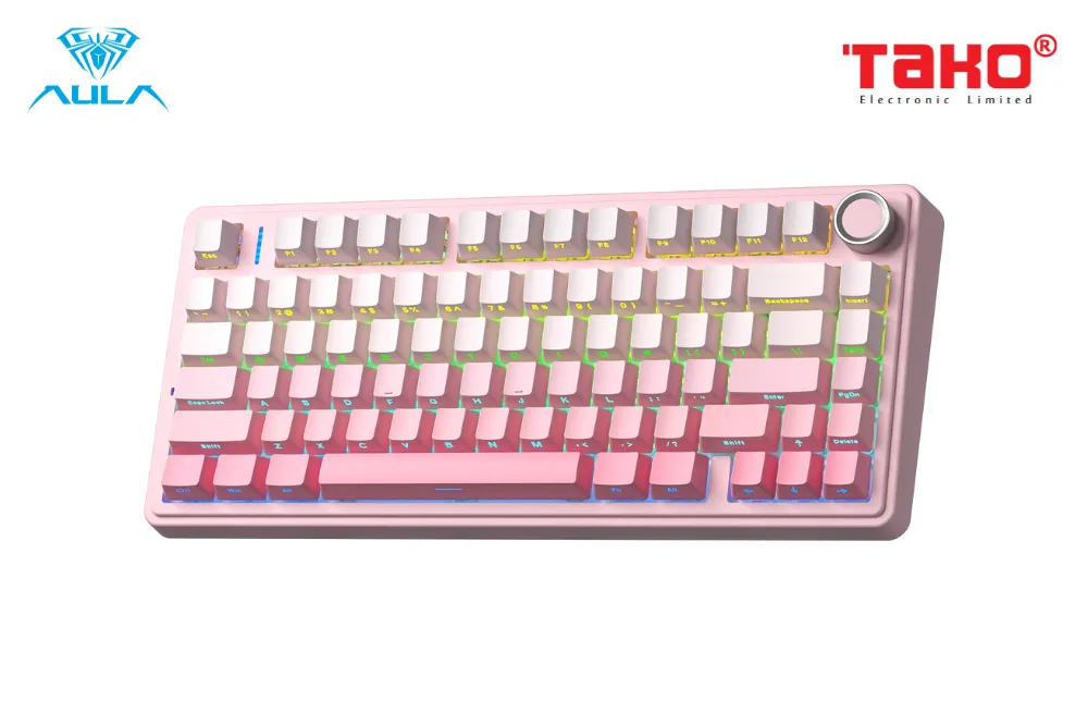 AULA F75 (2049) BÀN PHÍM CƠ GAMING 3 MODE (Phiên bản màu Hồng gradient/ Dream Sakura switch) 3