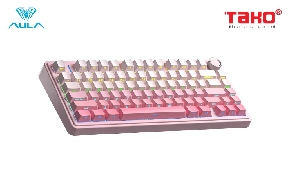 AULA F75 (2049) BÀN PHÍM CƠ GAMING 3 MODE (Phiên bản màu Hồng gradient/ Dream Sakura switch) 4