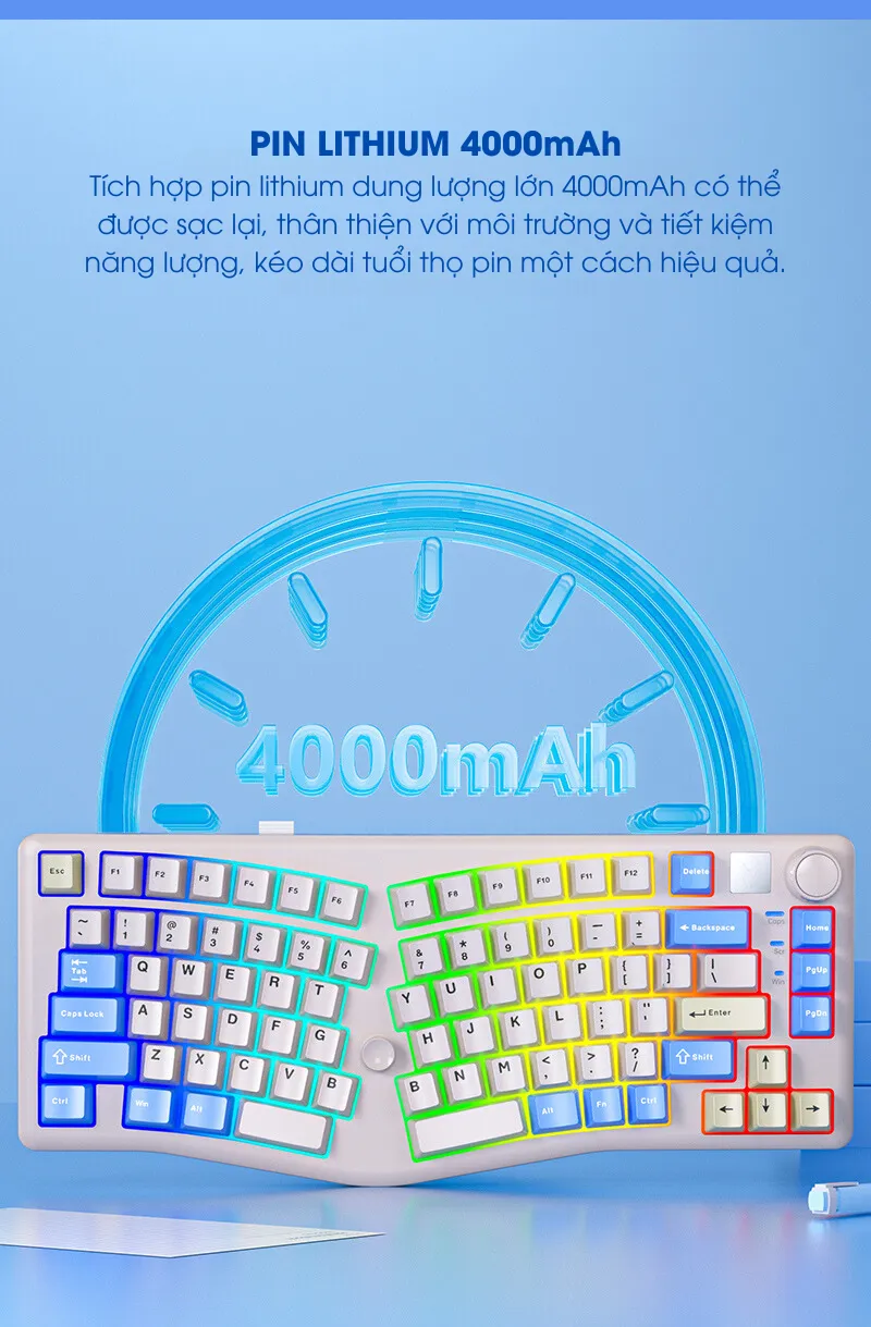 LEOBOG A75 BÀN PHÍM CƠ GAMING 3 MODE