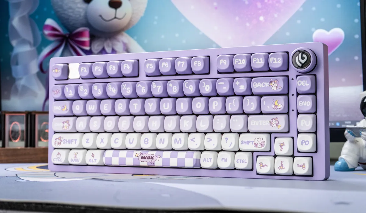 LEOBOG Hi75 BÀN PHÍM CƠ GAMING CÓ DÂY (Phiên bản màu tím trắng/ Magic/ Nimbus V3 switch)