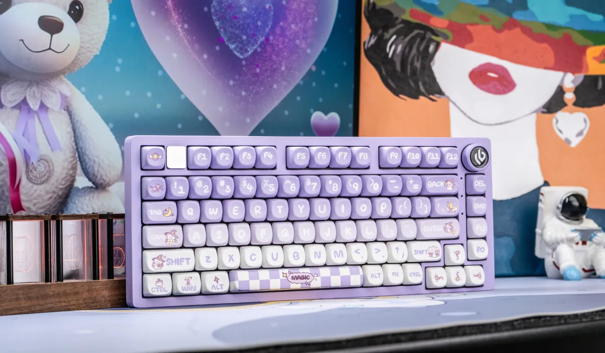 LEOBOG Hi75 BÀN PHÍM CƠ GAMING CÓ DÂY (Phiên bản màu tím trắng/ Magic/ Nimbus V3 switch)