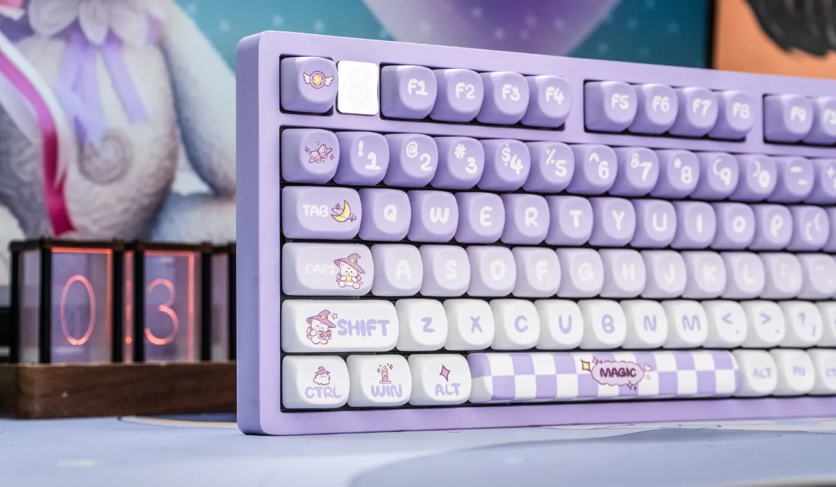 LEOBOG Hi75 BÀN PHÍM CƠ GAMING CÓ DÂY (Phiên bản màu tím trắng/ Magic/ Nimbus V3 switch)