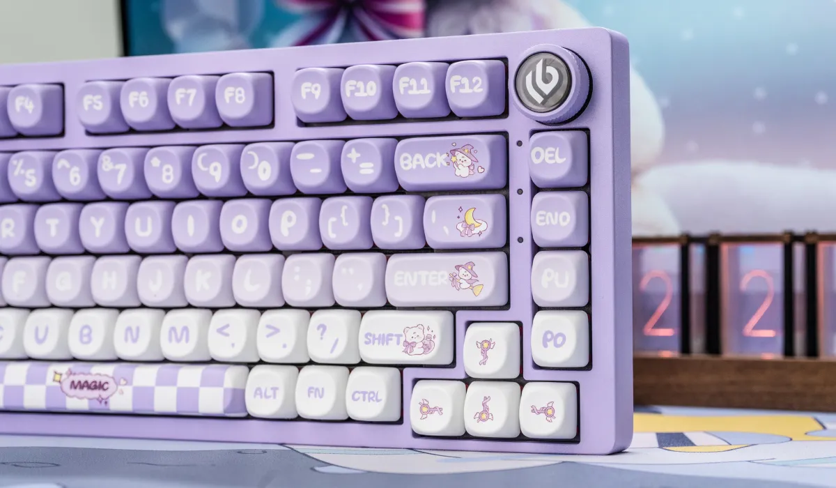 LEOBOG Hi75 BÀN PHÍM CƠ GAMING CÓ DÂY (Phiên bản màu tím trắng/ Magic/ Nimbus V3 switch)
