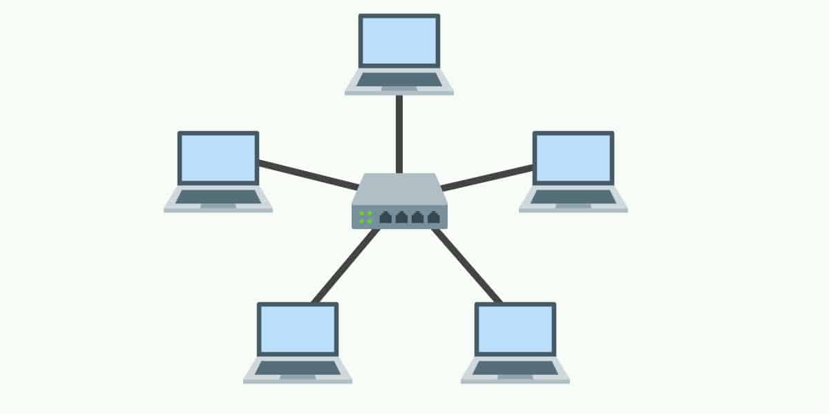 Switch là thiết bị trung tâm trong mô hình mạng sao (Star)