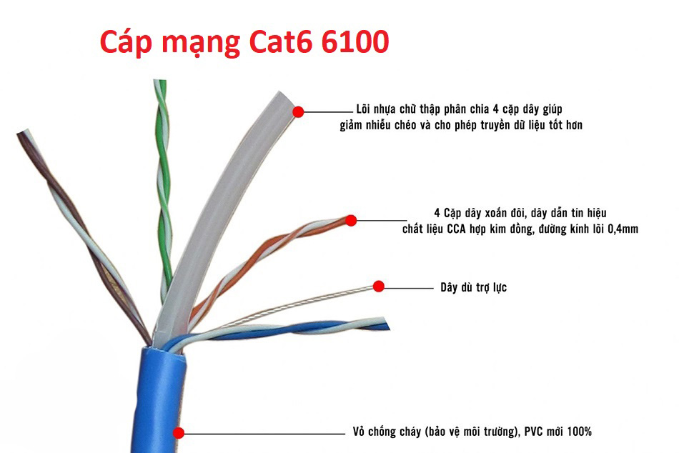 Cáp mạng cat6 6100